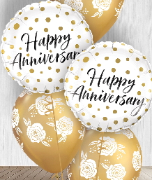 Ready Inflated Wedding Anniversary Balloon Bouquets | Party Save Smile